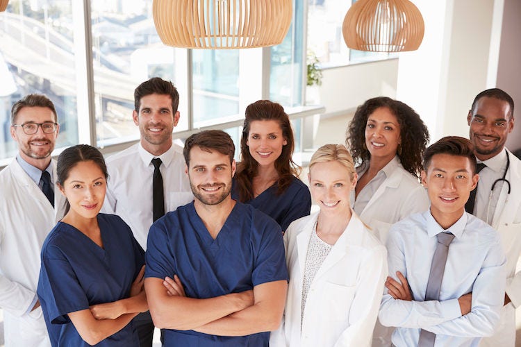 Portrait Of Medical Team In Hospital