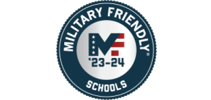 Military Friendly School from 2023 to 2024 badge